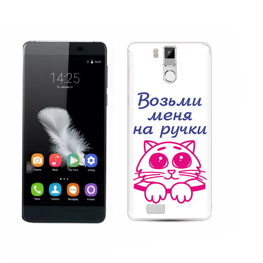 

Чехол MyPads Tocco для Oukitel K6000 Pro мяу, Прозрачный, Tocco