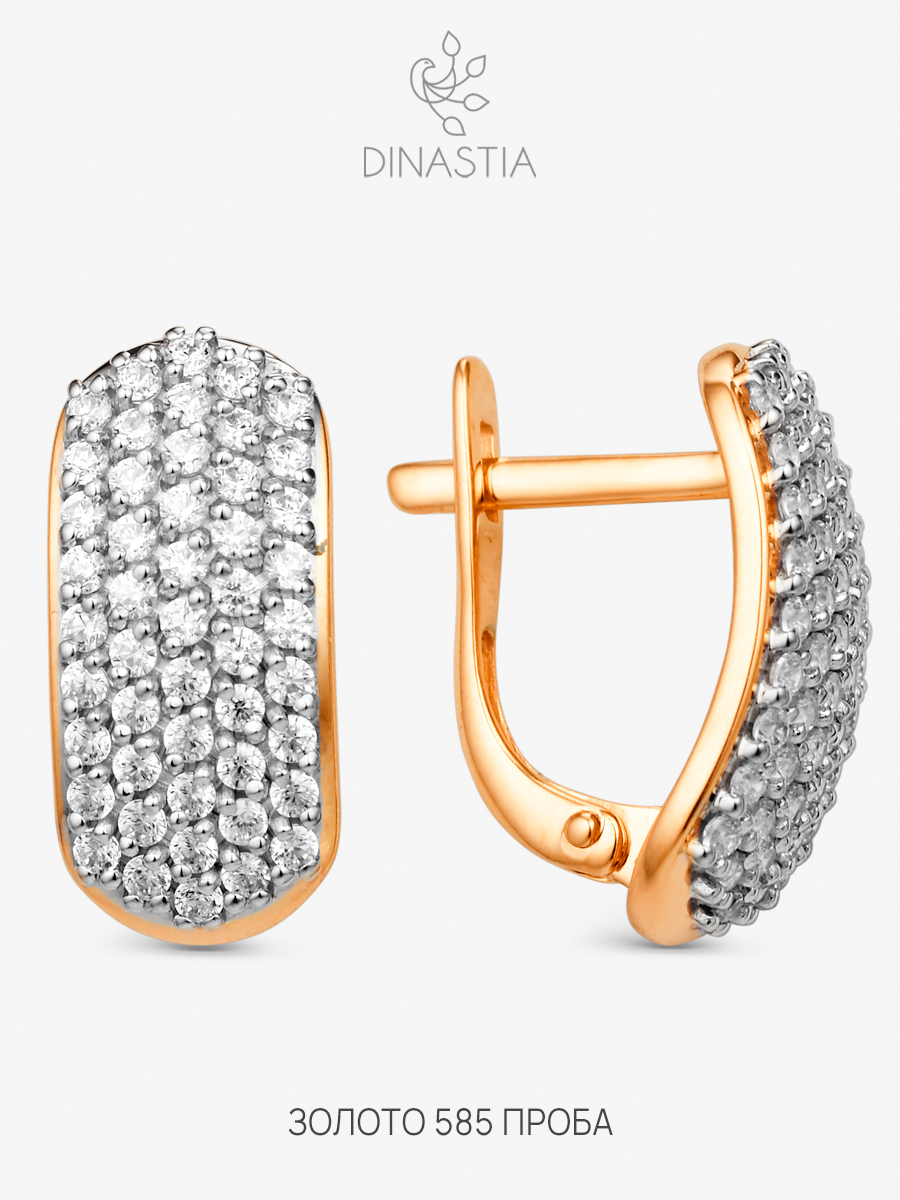 

Серьги из золота DINASTIA.GOLD 001162, фианит, 001162