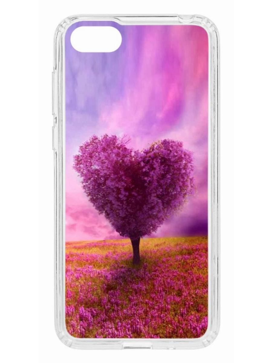 

Чехол на Huawei Honor 7A Kruche Print Pink heart