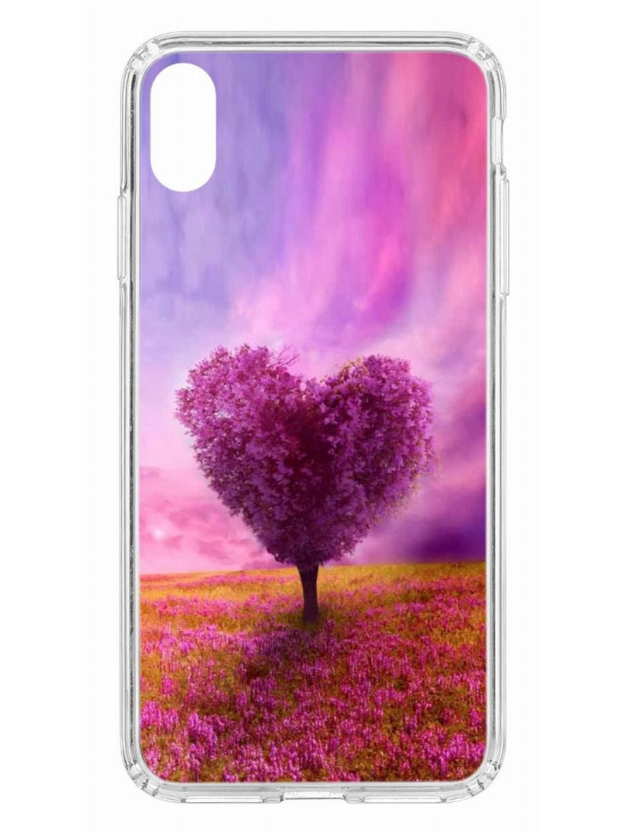 фото Чехол на apple iphone xs max kruche print pink heart кruче