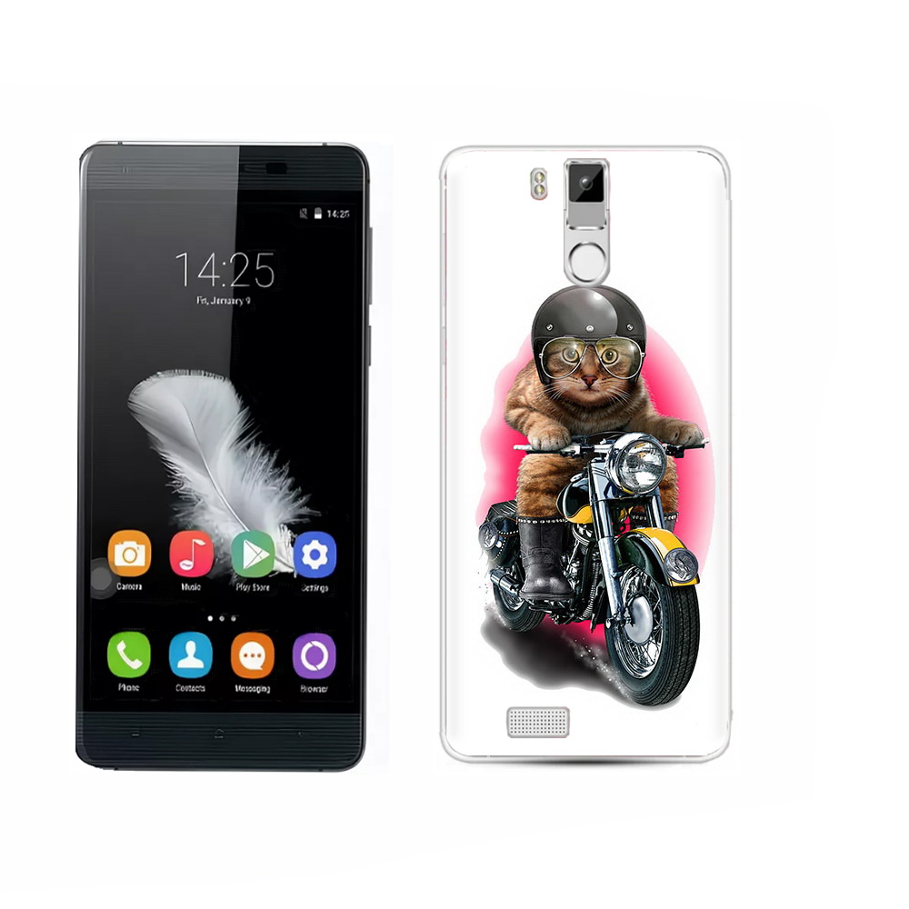 

Чехол MyPads Tocco для Oukitel K6000 Pro мото-кот, Прозрачный, Tocco