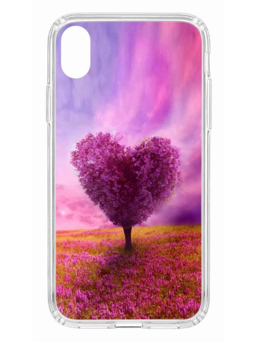 фото Чехол на apple iphone xr kruche print pink heart кruче