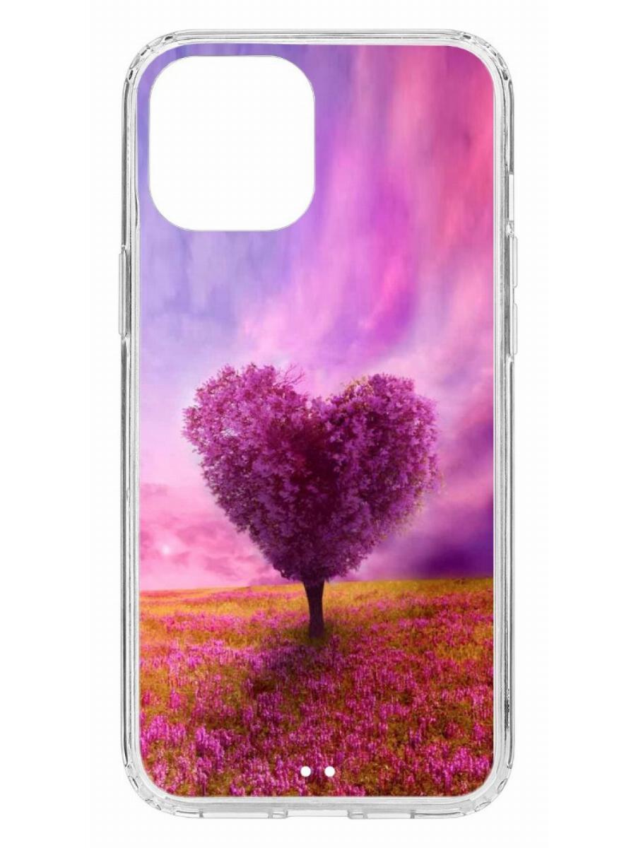 фото Чехол на apple iphone 12 pro max kruche print pink heart кruче