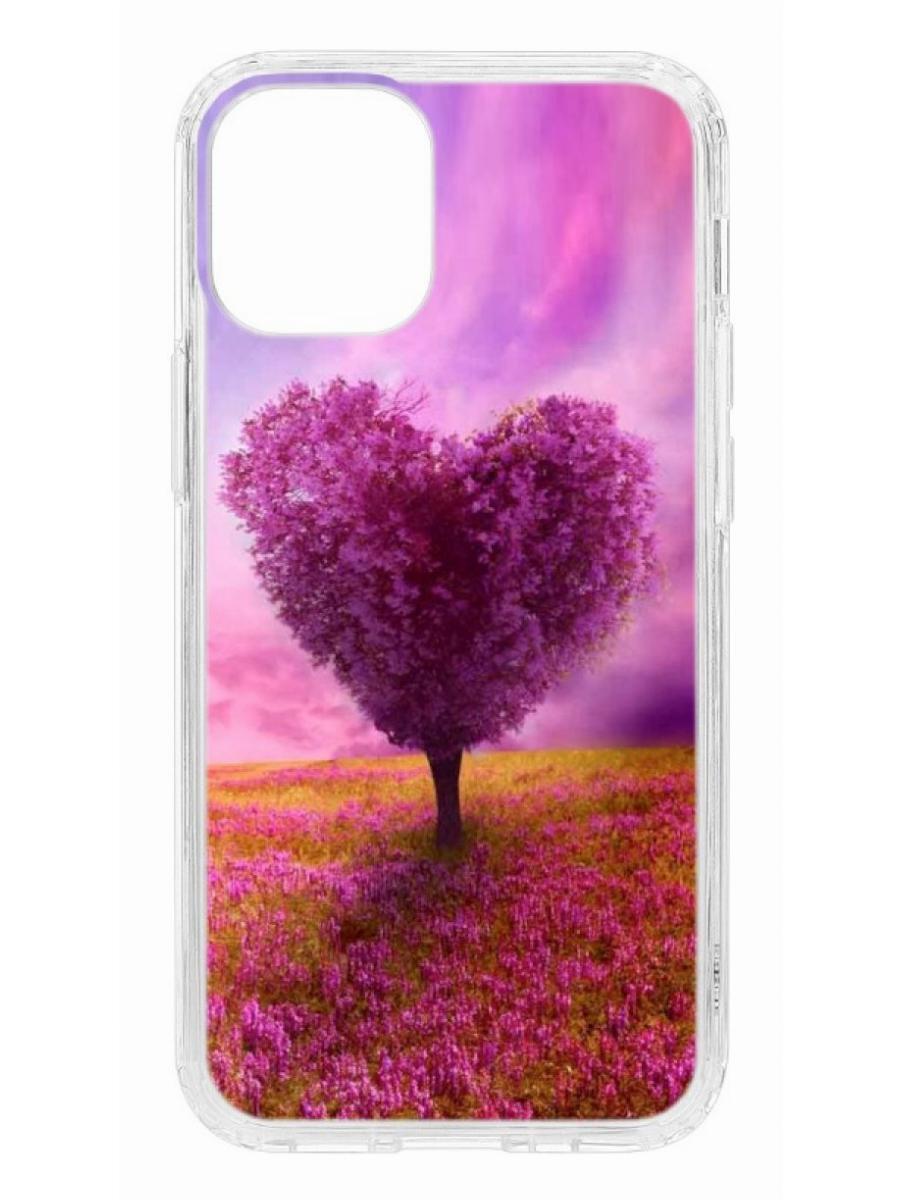 фото Чехол на apple iphone 12 mini kruche print pink heart кruче