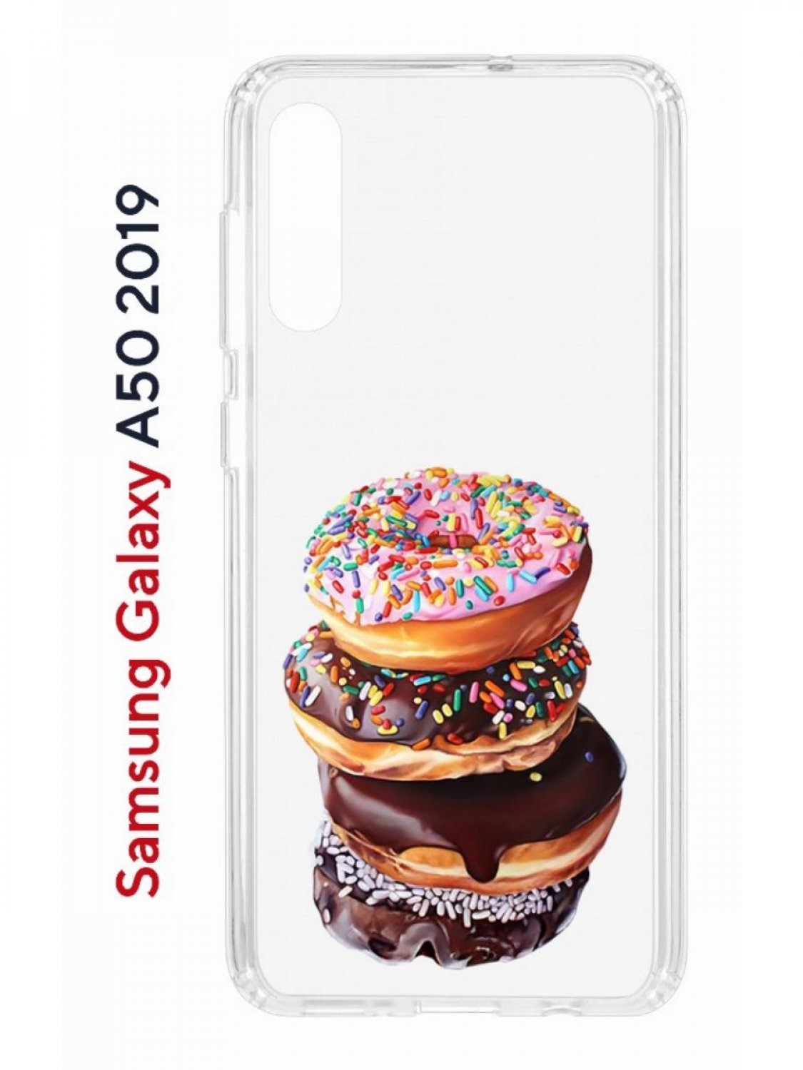 фото Чехол на samsung a50,a50s,a30s 2019 с принтом kruche print donuts, противоударный бампер кruче