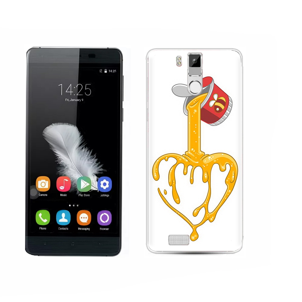 

Чехол MyPads Tocco для Oukitel K6000 Pro медовое сердце, Прозрачный, Tocco
