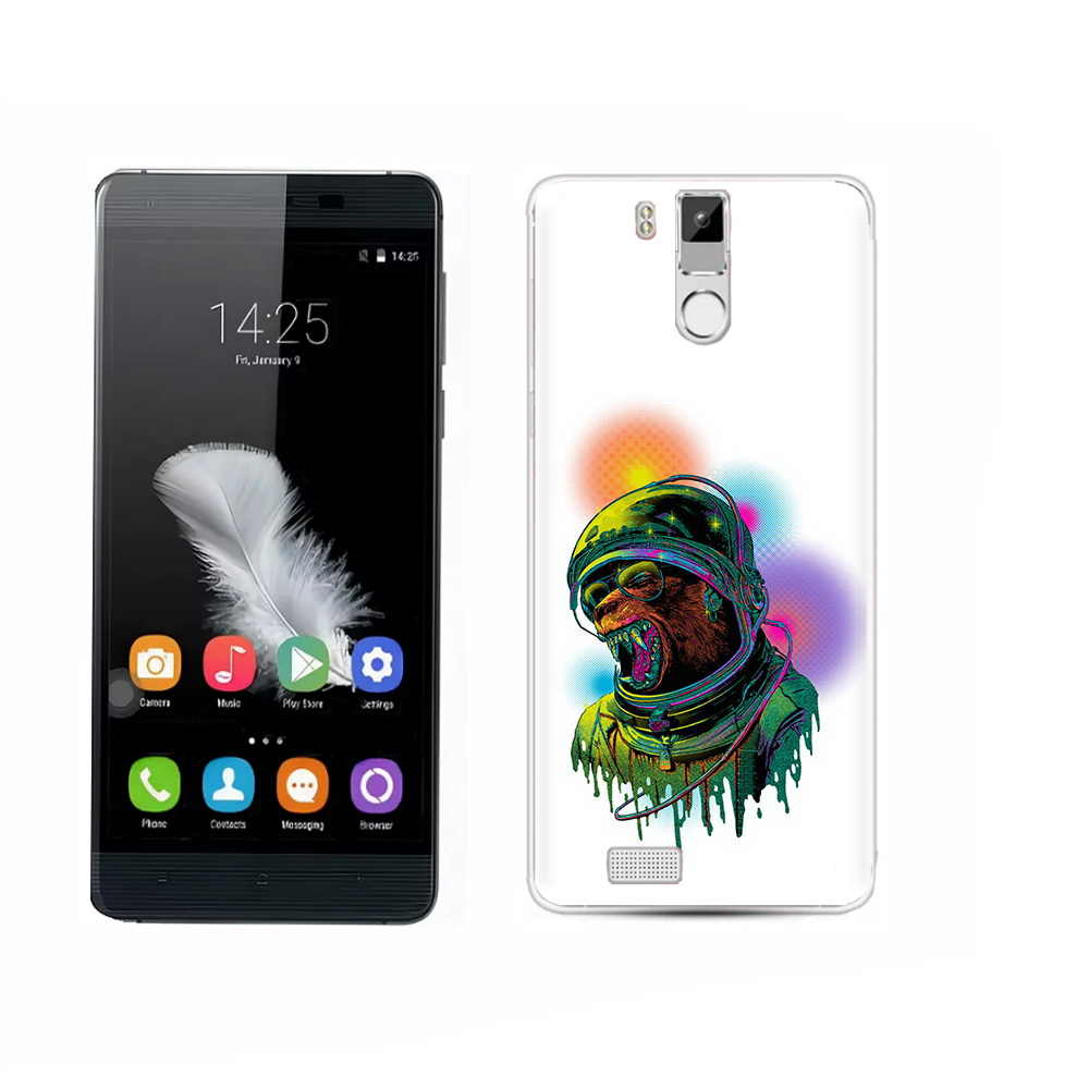

Чехол MyPads Tocco для Oukitel K6000 Pro медведь космонавт, Прозрачный, Tocco