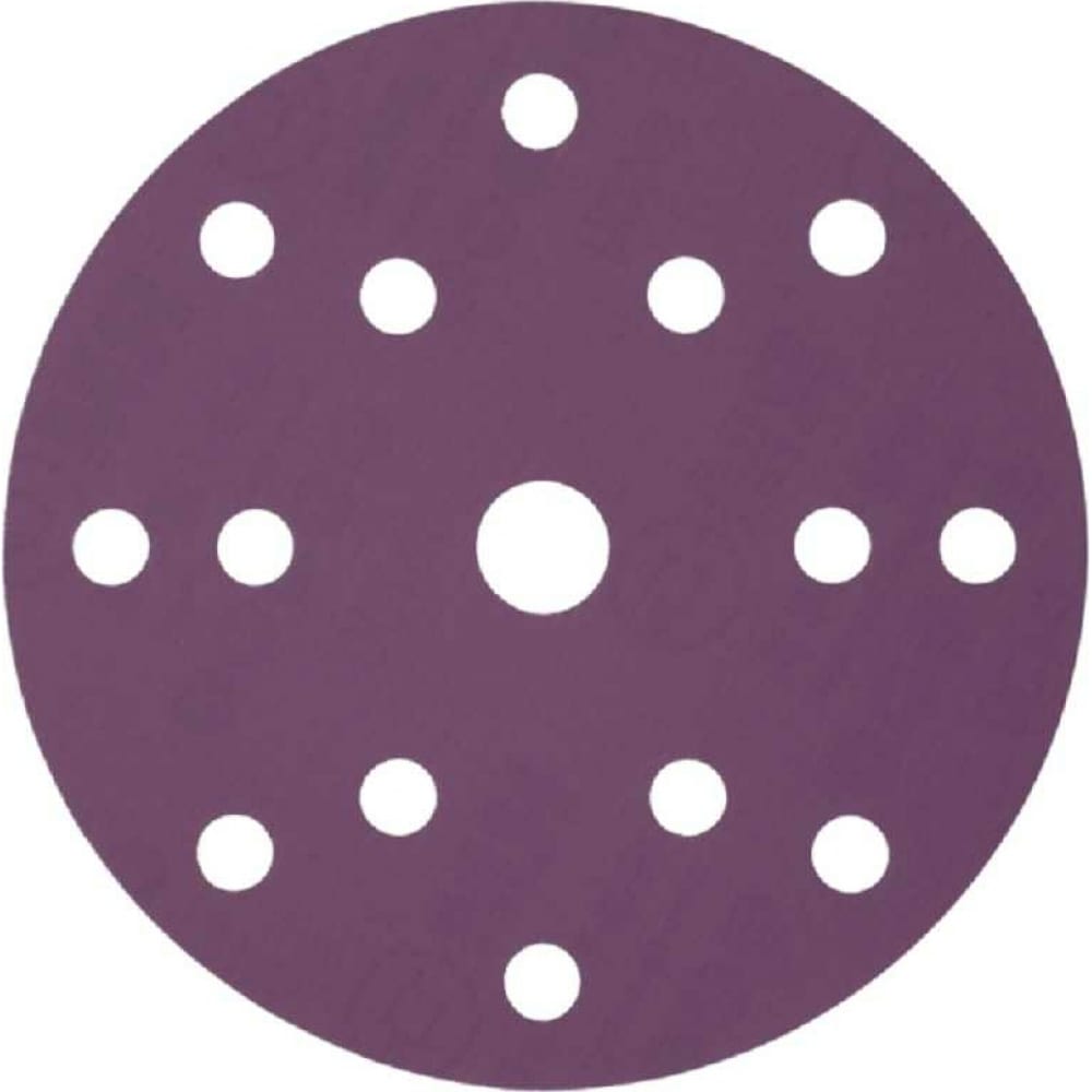 Круг шлифовальный Purple PP627 (150 мм; 15 отверстий; Р180; 100 шт) Hanko PP627.150.15.018