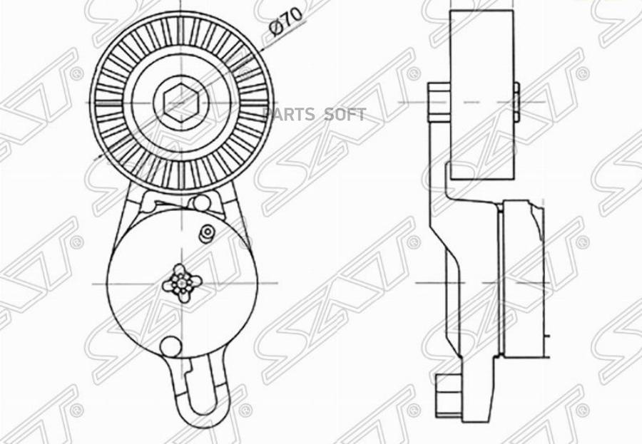 

SAT Натяжитель приводного ремня TOYOTA CAMRY/RAV4 2.5 11-/LEXUS ES 2.5 11-/RX 2.7 08-