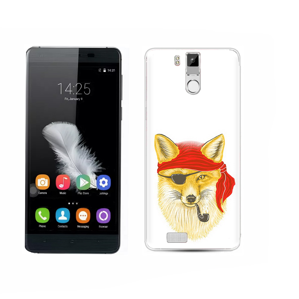 

Чехол MyPads Tocco для Oukitel K6000 Pro лиса-пират, Прозрачный, Tocco