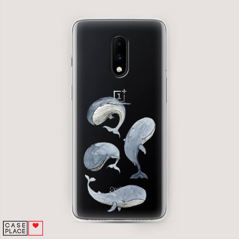 

Чехол Awog на OnePlus 7 / ВанПлас 7 "Киты", Белый;прозрачный;голубой, 150750-1