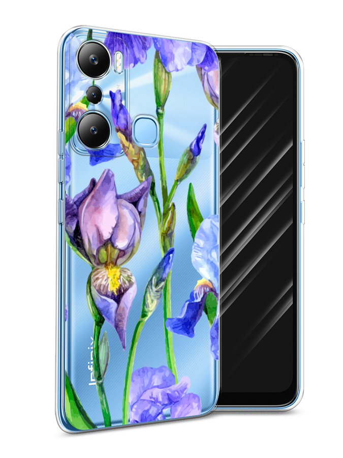 

Чехол Awog на Infinix HOT 20i "Синие ирисы", Фиолетовый;голубой;зеленый, 3102950-8