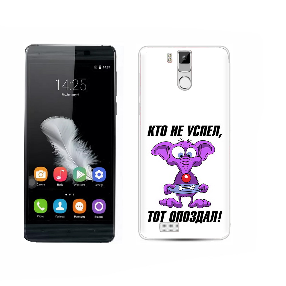 

Чехол MyPads Tocco для Oukitel K6000 Pro кто не успел тот опоздал, Прозрачный, Tocco