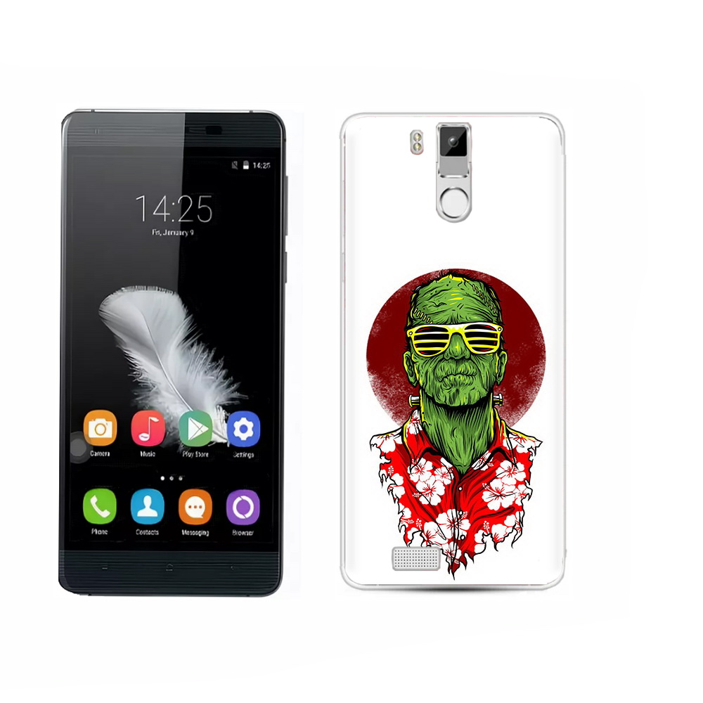 

Чехол MyPads Tocco для Oukitel K6000 Pro крутой зеленый мужчина в очках, Прозрачный, Tocco