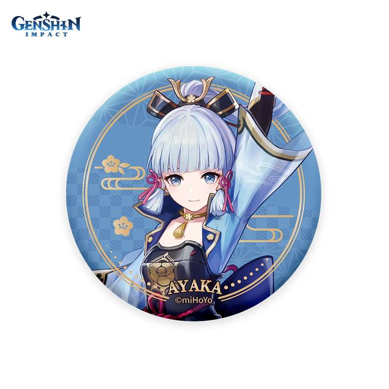 Значок Genshin Impact Inazuma Character Can Badge Kamisato Ayaka