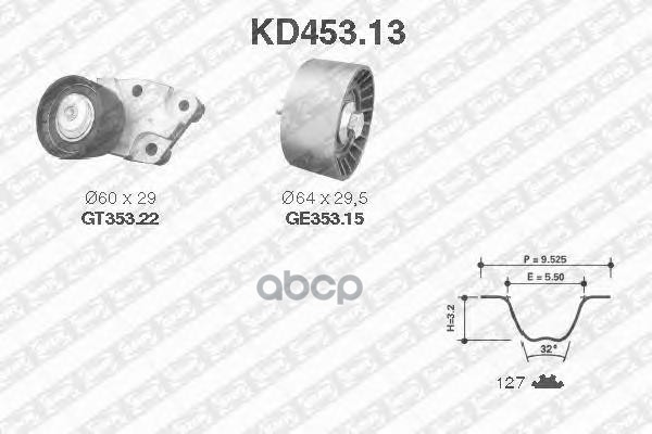 Snr Kd453.13 (5636429 / 96183352S1 / 96350526) Комплект Грм Daewoo: Lacetti, Rezzo, Tacuma