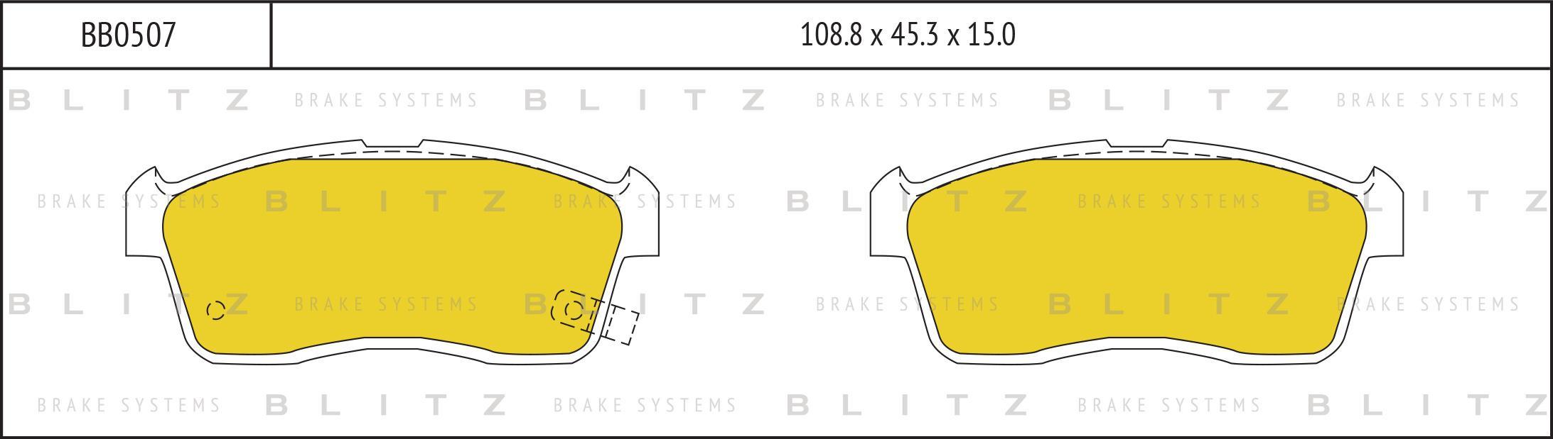 

Тормозные колодки BLITZ передние дисковые BB0507