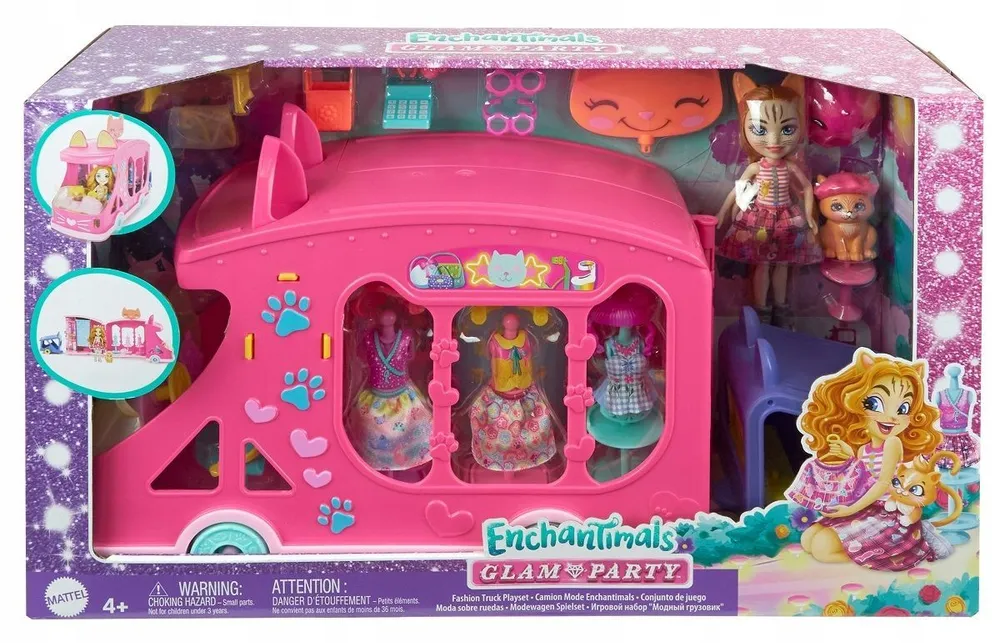 

Игрушка Mattel Enchantimals Мобильная студия моды HPB34, HPB34