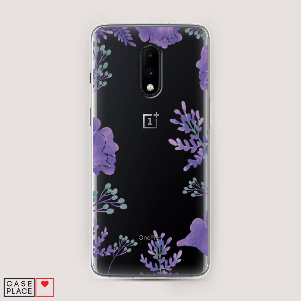 

Чехол Awog на OnePlus 7 / ВанПлас 7 "Сиреневая цветочная рамка", Прозрачный;фиолетовый, 150750-8