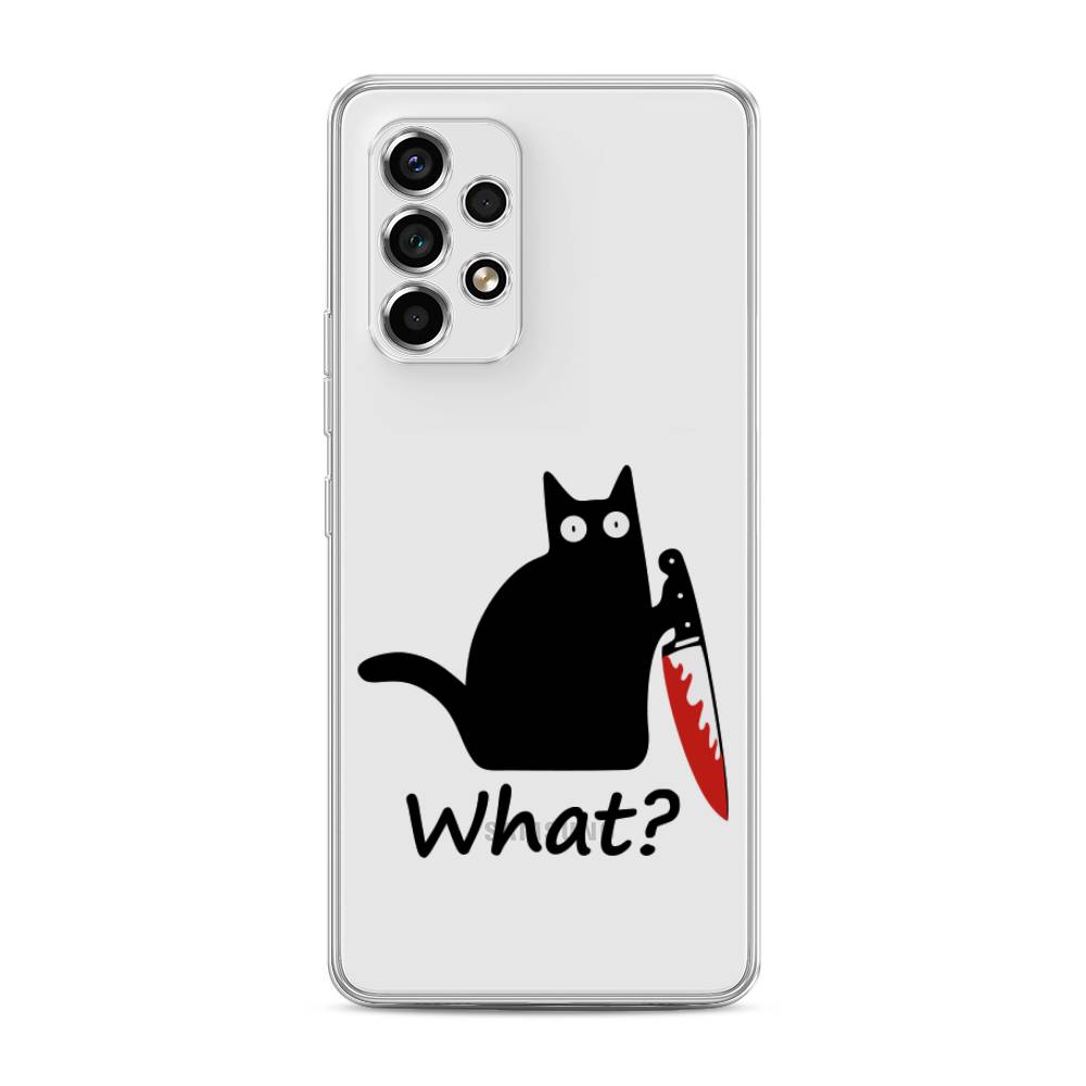 

Чехол на Samsung Galaxy A53 5G "Котик с ножом", Черный;красный, 2104550-6