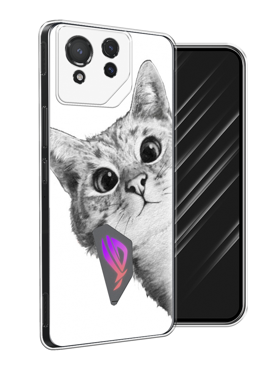 

Чехол Awog на Asus ROG Phone 8 "Кот рисунок черно-белый", Черный, 45150-1