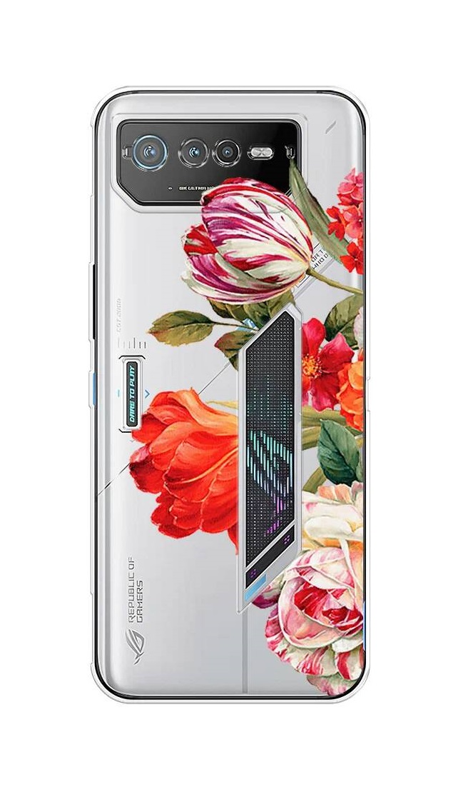 

Силиконовый чехол Awog "Весенний букет" для Asus ROG Phone 6, Разноцветный;прозрачный, 44650-8