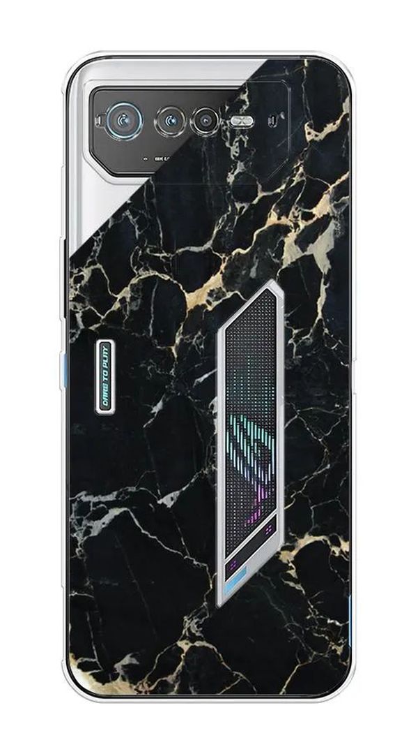 

Чехол Awog на Asus ROG Phone 6 "Черный мрамор уголок", Разноцветный, 44650-3