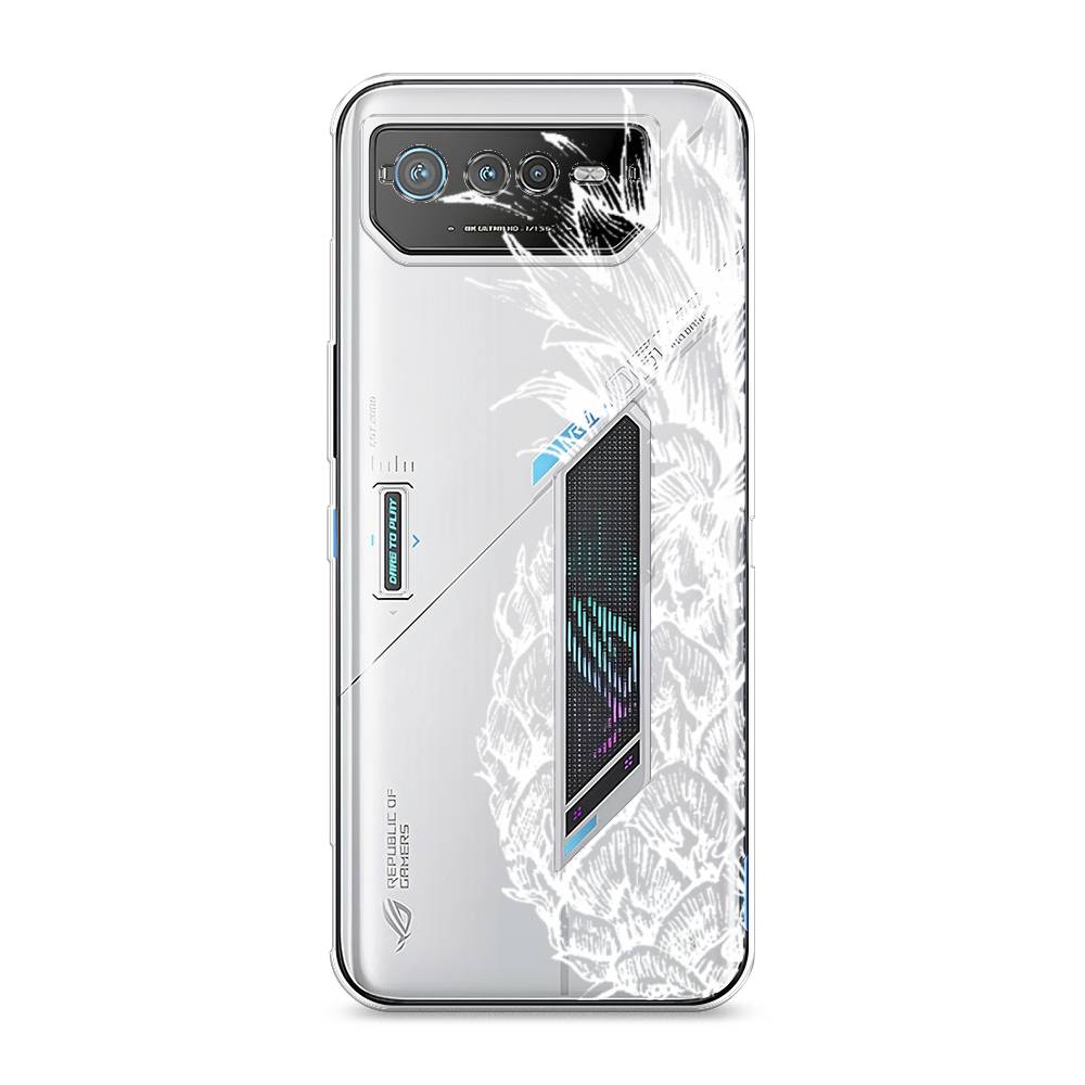 

Чехол Awog на Asus ROG Phone 6 "Ананас графика белая", 44650-10