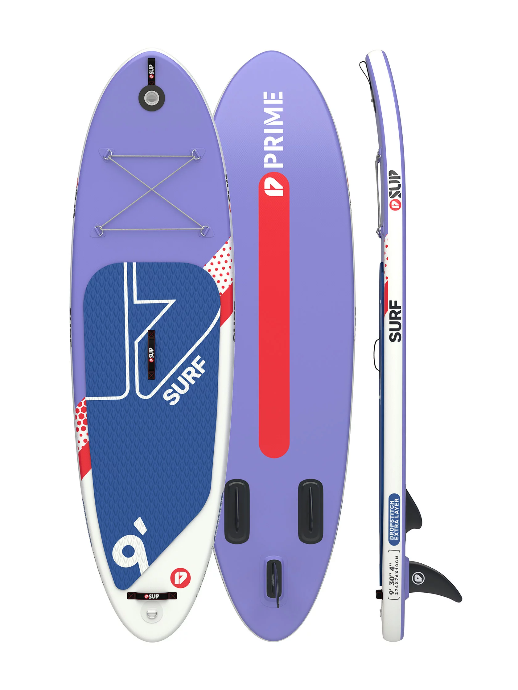 

SUP PRIME 9'*30"*4" SURF, Фиолетовый, Surf