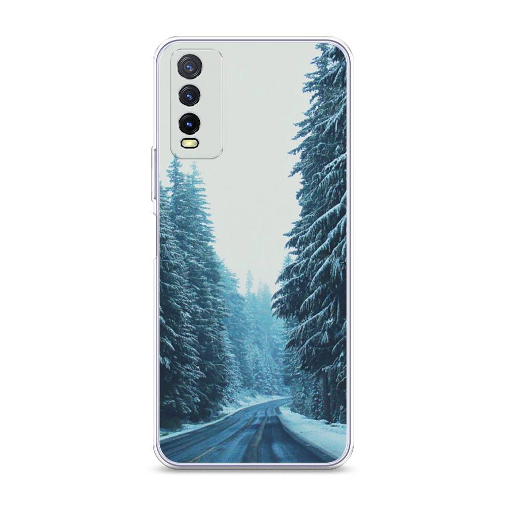 

Чехол на Vivo Y20 "Зима 9", Бежевый;голубой;черный, 263650-2