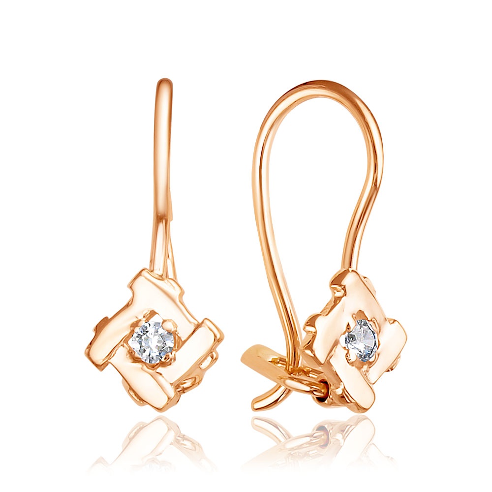

Серьги из золота 585Gold 602002021, фианит, 602002021