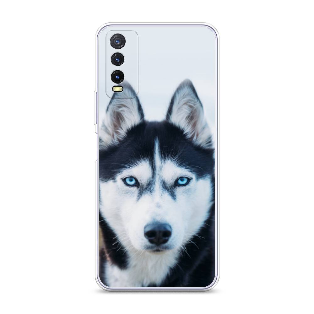 

Чехол для Vivo Y20 "Хаски 2", Синий;белый, 263650-1