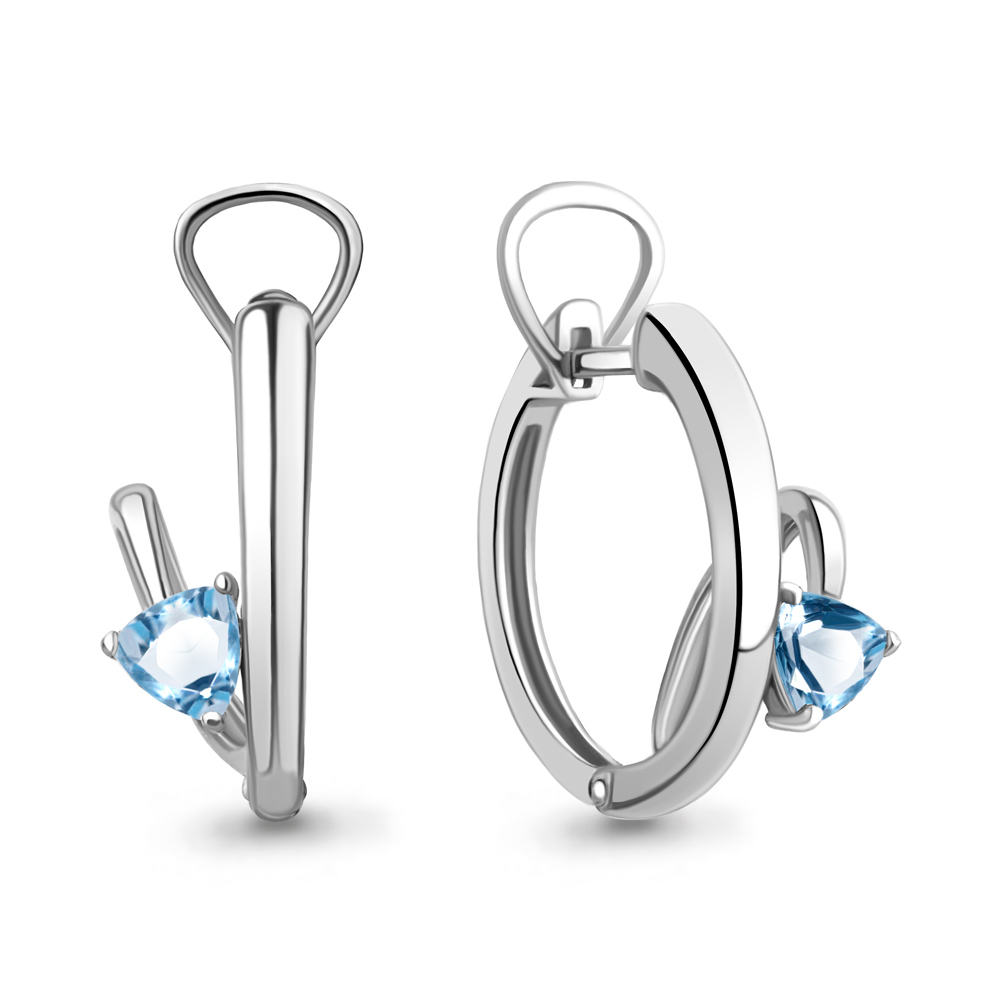 

Серьги из серебра с топазом Aquamarine Aquamarine 4763905_925_р, 4763905_925_р