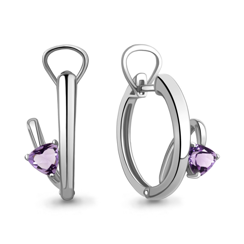 

Серьги из серебра с аметистом Aquamarine Aquamarine 4763904_925_р, 4763904_925_р