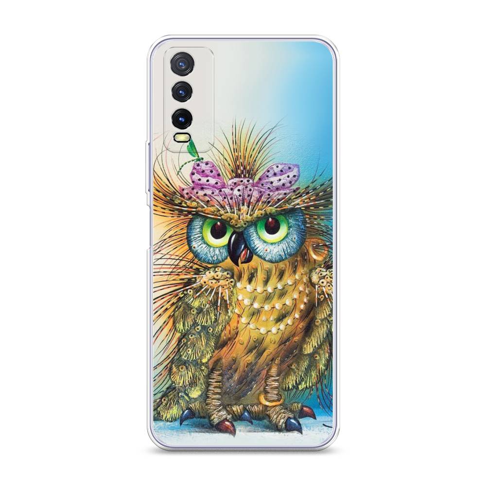 

Чехол на Vivo Y20 "Модная сова", Коричневый;голубой, 263650-1