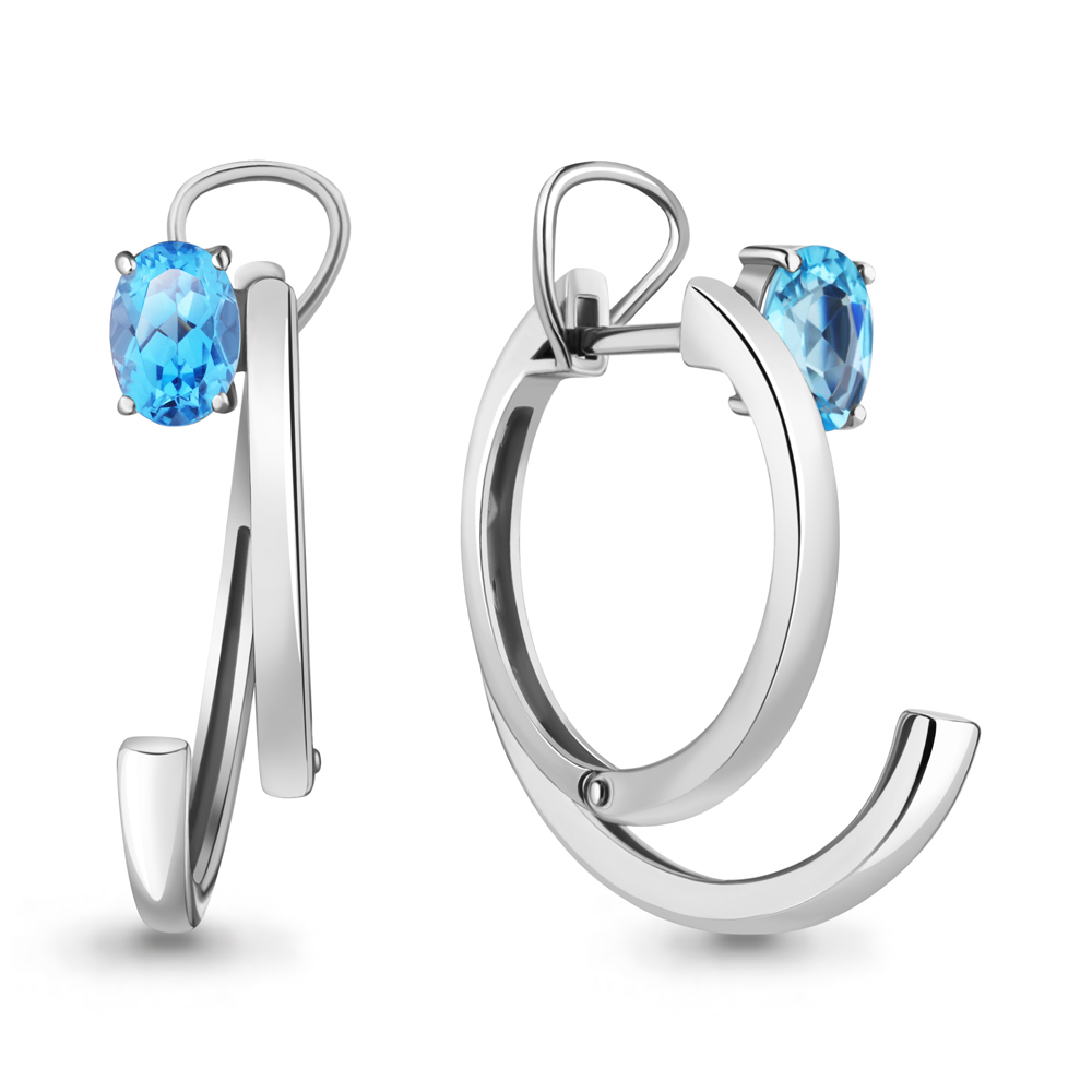 

Серьги из серебра с топазом Aquamarine Aquamarine 4763805_925_р, 4763805_925_р