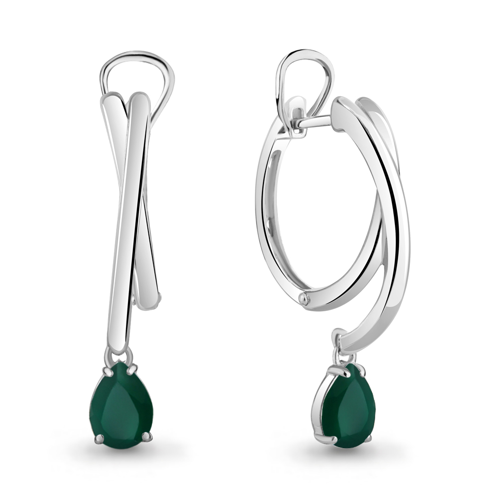 

Серьги из серебра с агатом Aquamarine Aquamarine 4763609_925_р, 4763609_925_р