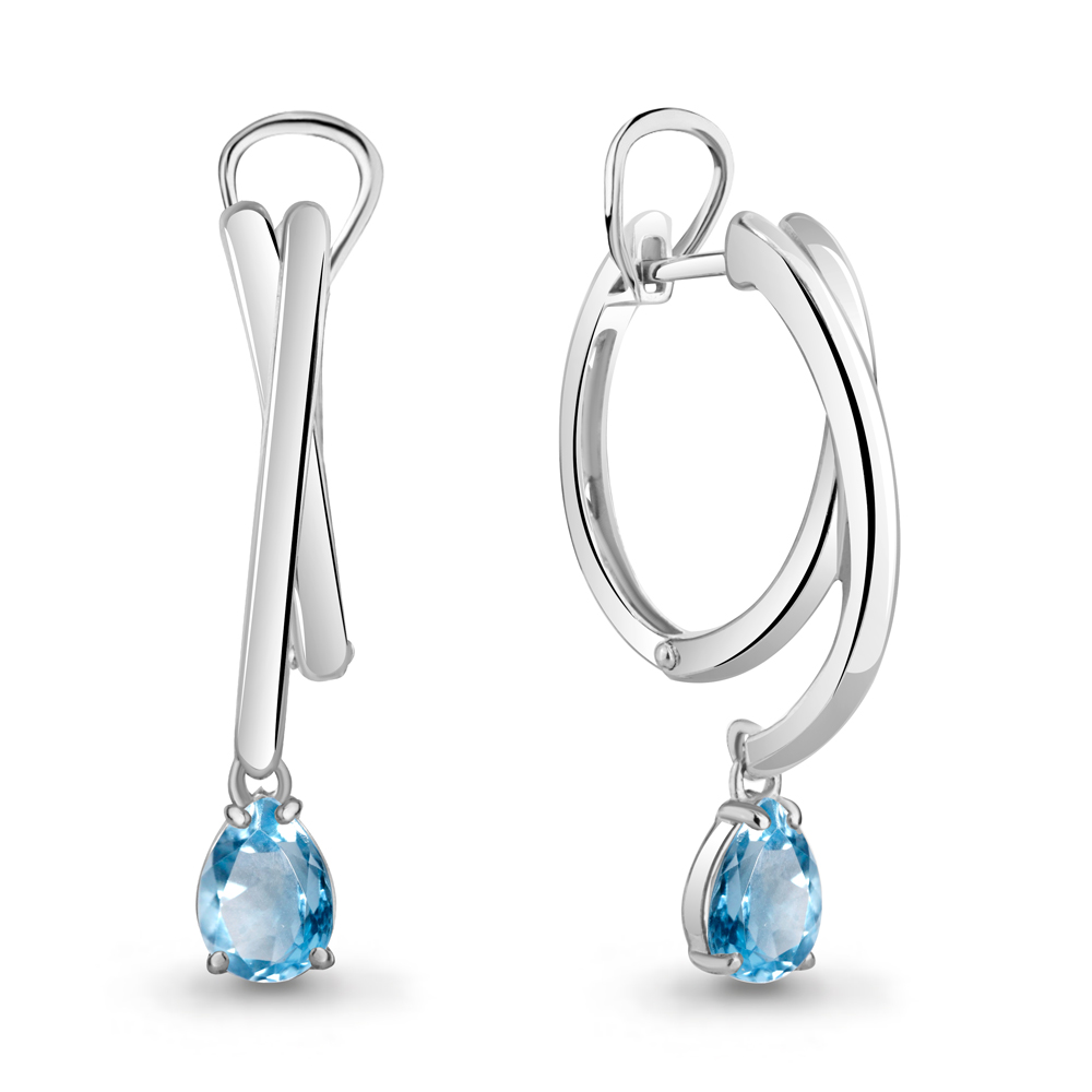 

Серьги из серебра с топазом Aquamarine Aquamarine 4763605_925_р, 4763605_925_р