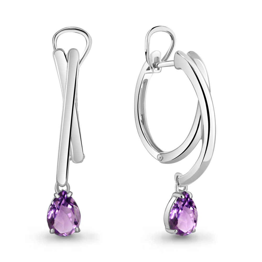 

Серьги из серебра с аметистом Aquamarine Aquamarine 4763604_925_р, 4763604_925_р