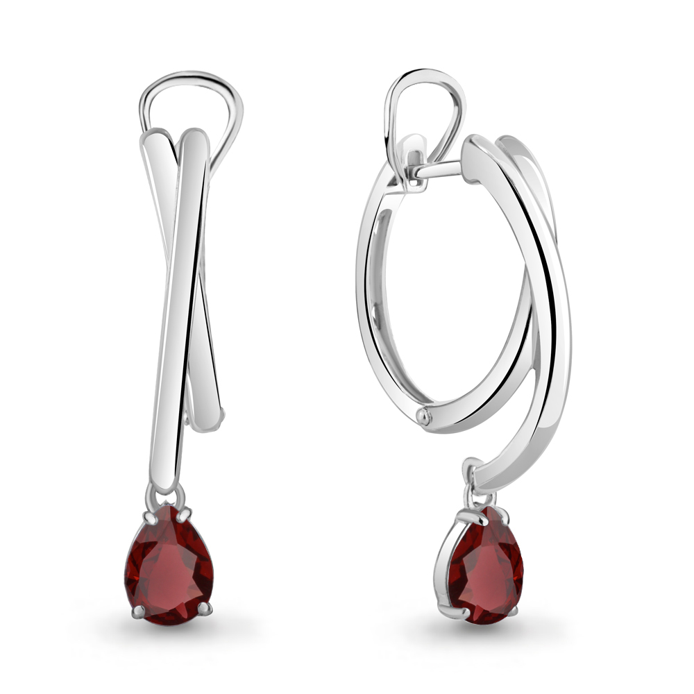 

Серьги из серебра с гранатом Aquamarine Aquamarine 4763603_925_р, 4763603_925_р