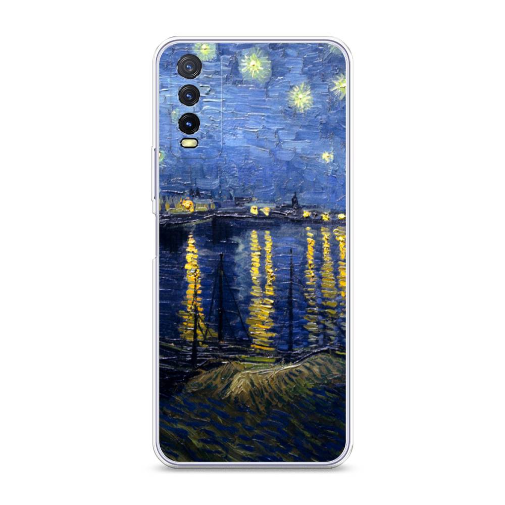 

Чехол на Vivo Y20 "Звездная ночь над Роной", Синий;желтый, 263650-4