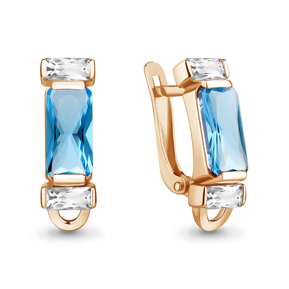 

Серьги из серебра с фианитом Aquamarine Aquamarine 4762992_925_з, 4762992_925_з