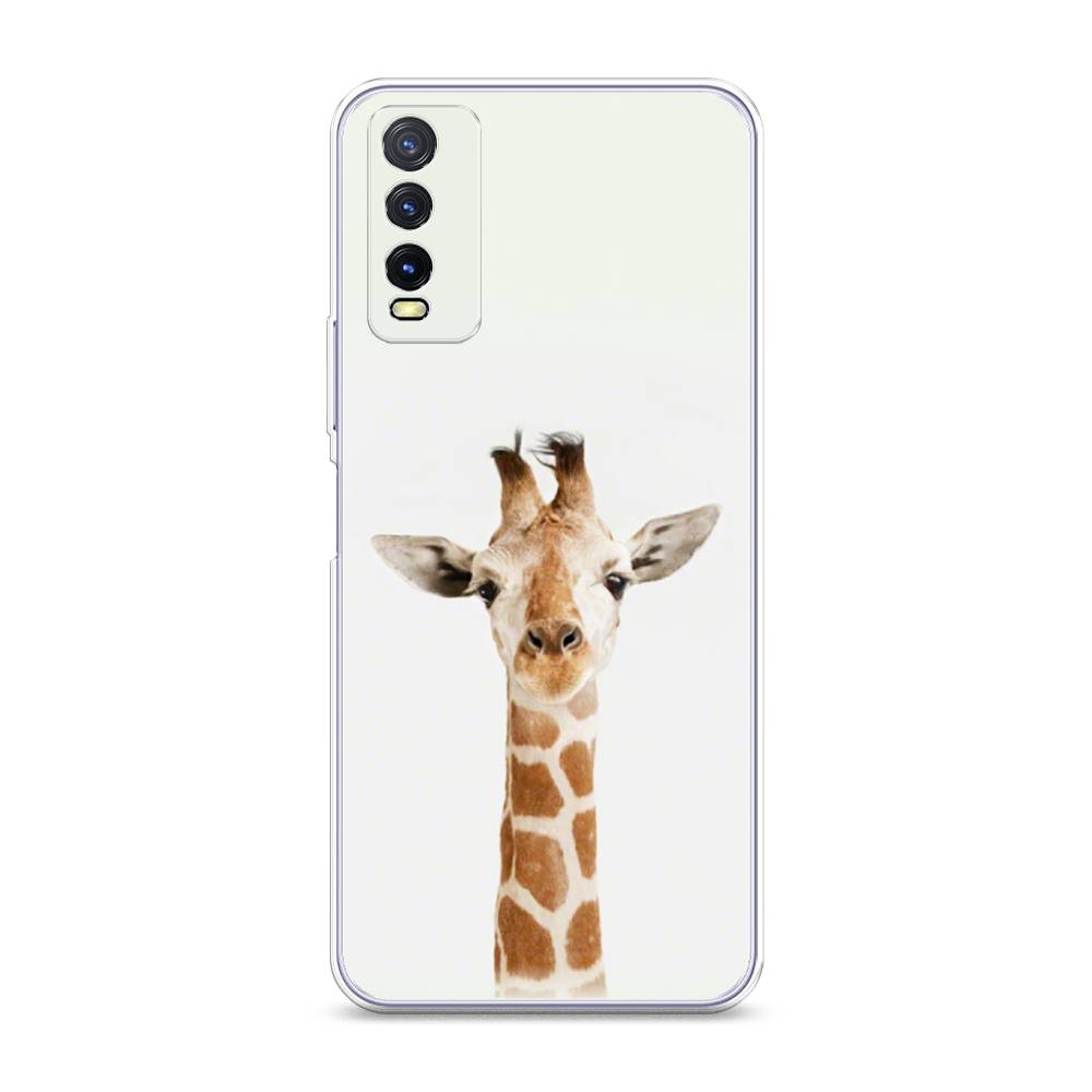 

Чехол на Vivo Y20 "Любопытный жираф", Бежевый;коричневый, 263650-1