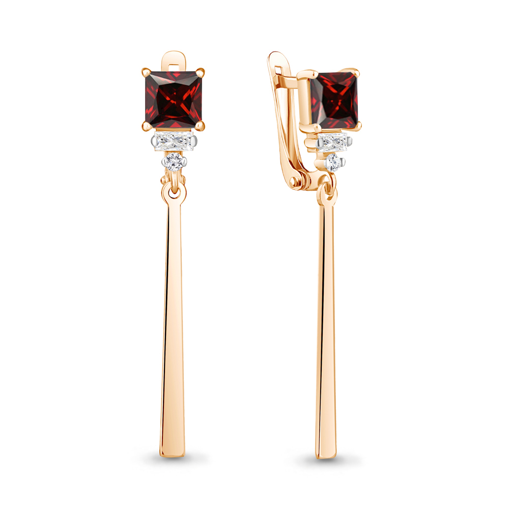 

Серьги из серебра с гранатом Aquamarine Aquamarine 4762703А_925_з, 4762703А_925_з