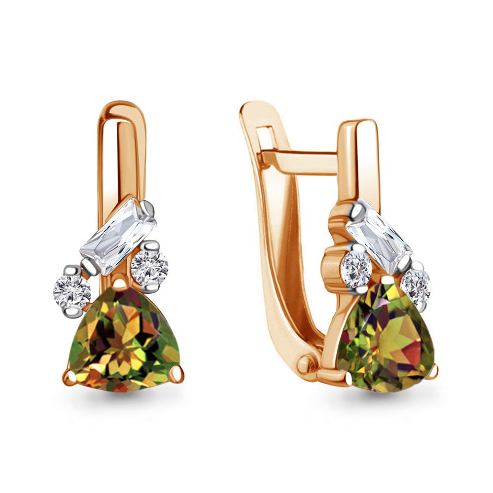 

Серьги из серебра с фианитом Aquamarine Aquamarine 4762619А_925_з, 4762619А_925_з