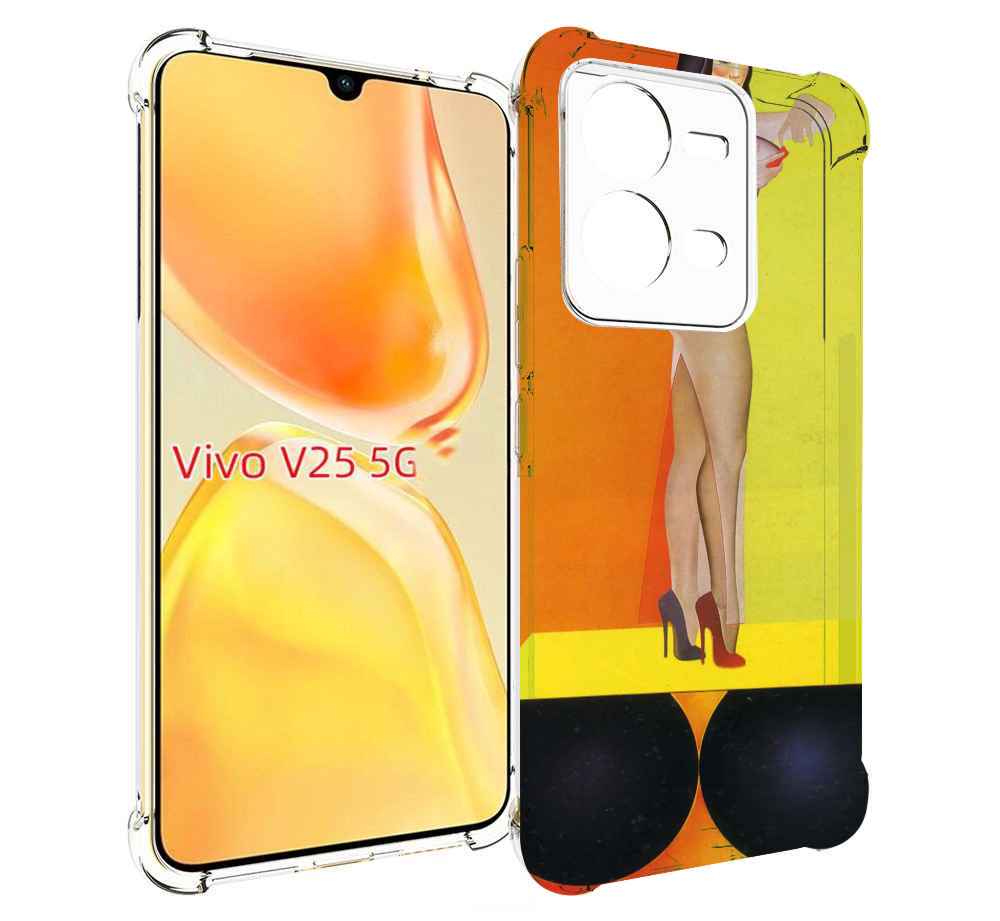 

Чехол MyPads девушка на шарах женский для Vivo V25 5G / V25e, Прозрачный, Tocco