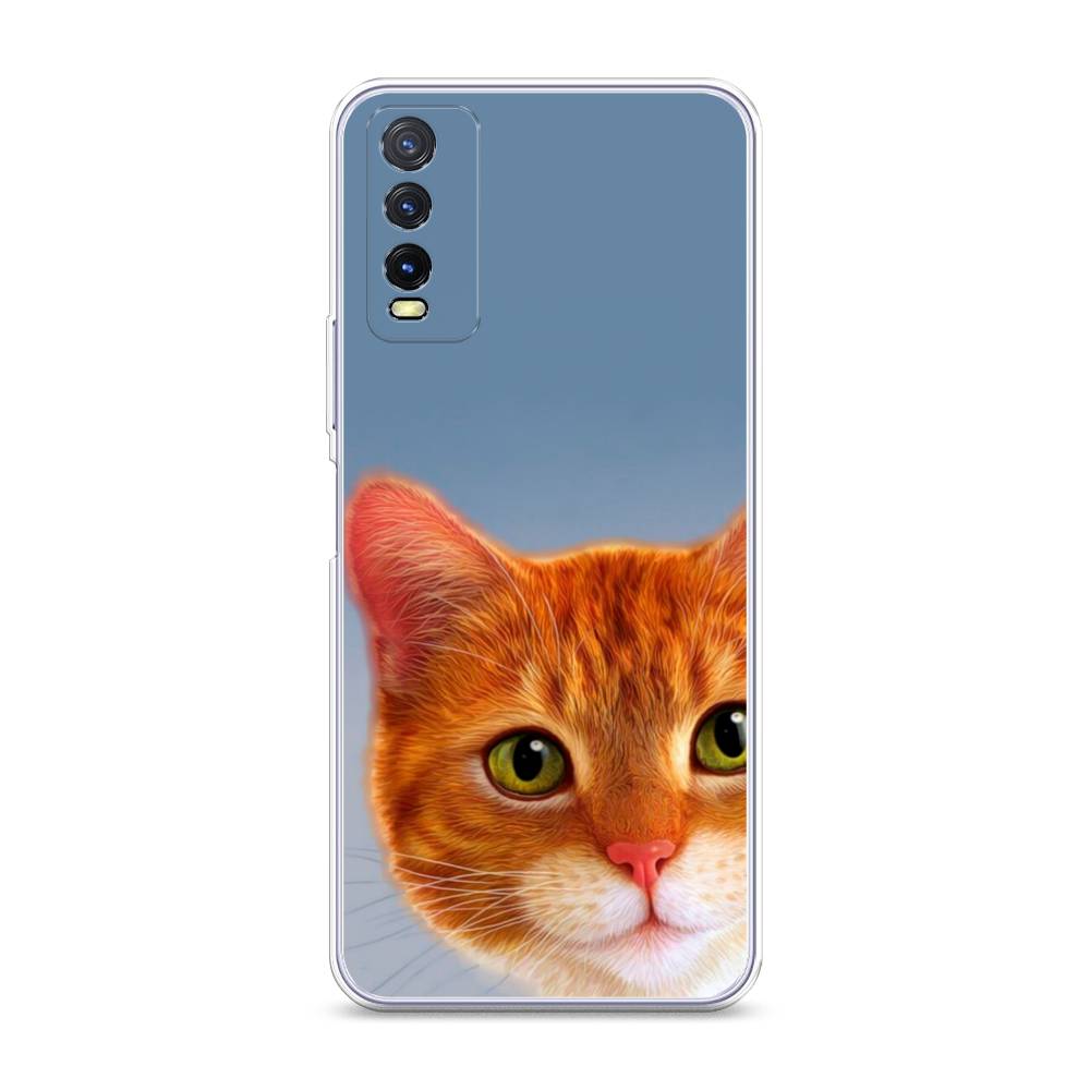 

Чехол на Vivo Y20 "Любопытный котик", Коричневый, 263650-1