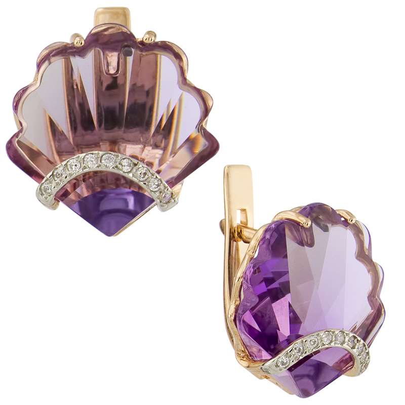

Серьги из красного золота с аметистом ALORIS 1332АКц, Серьги 1332АКц
