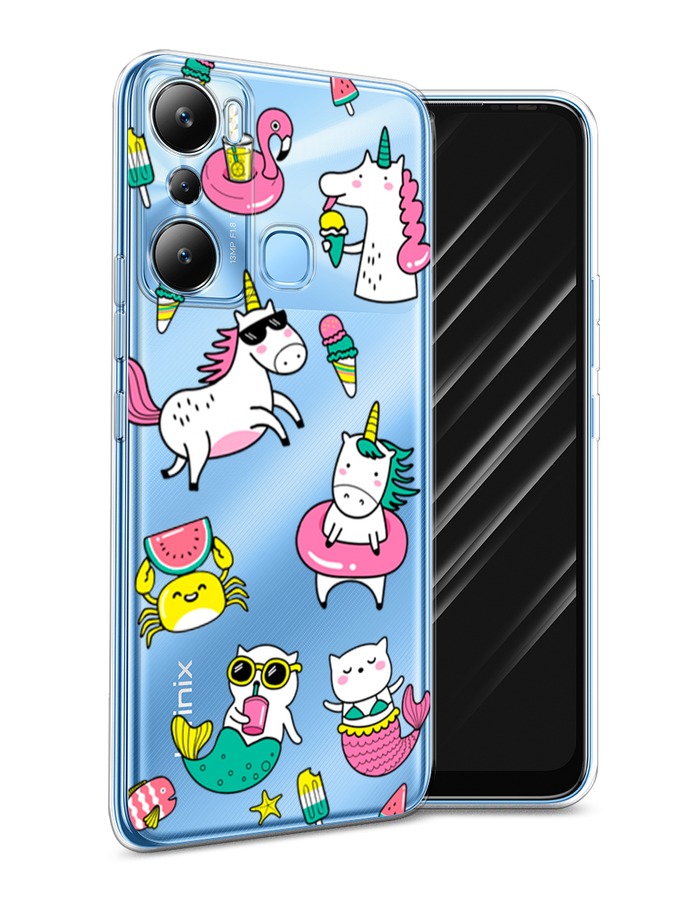 

Чехол Awog на Infinix HOT 20i "На отдыхе", Белый;голубой;розовый, 3102950-2