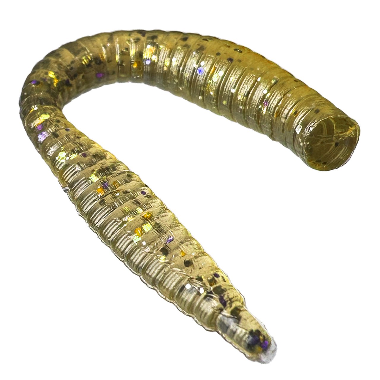фото Силиконовая приманка bambucho червь для ловли форели желтая 10 шт
